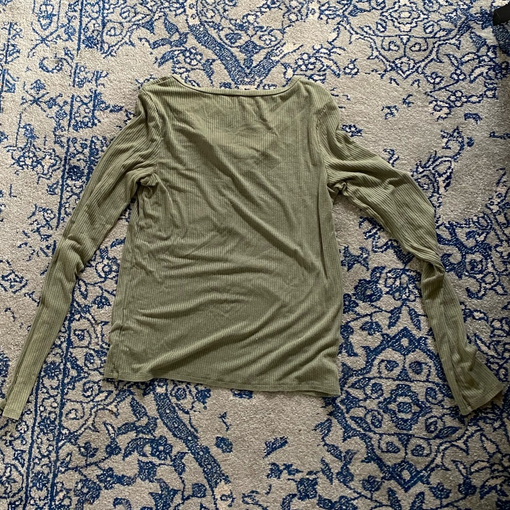 American Eagle soft&sexy rib long sleeve shirt - Picture 4 of 4